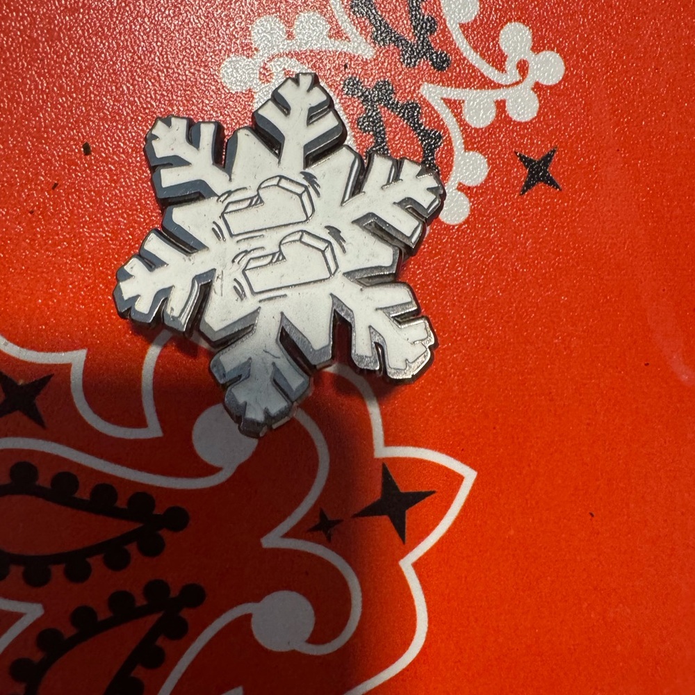 White Snowflake Brooch Hat Pin #11